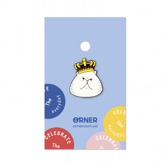  Значок «Кот в короне»: Фото - ORNER 