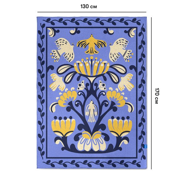 Blanket "World tree" blue: Photo