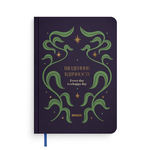 Gratitude diary "Stars" blue: Photo