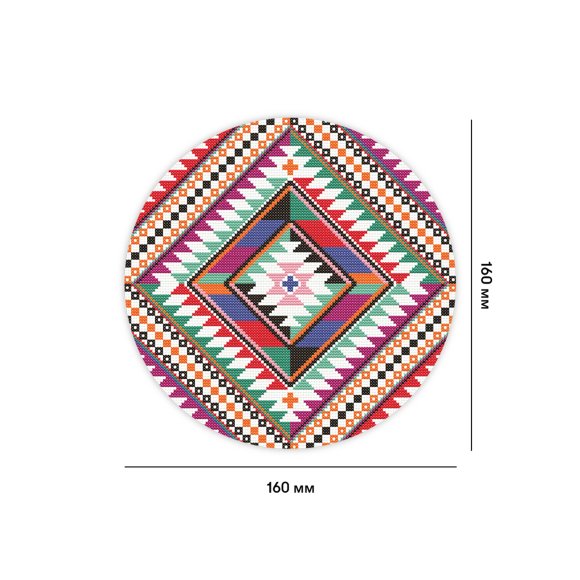 Embroidery kit Ø160 mm "Traditional ornament": Photo