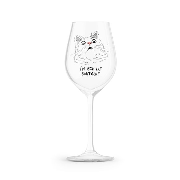 Wine glass Surprised cat: Photo