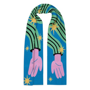 Шарф «Иди обниму» синий: фото - ORNER