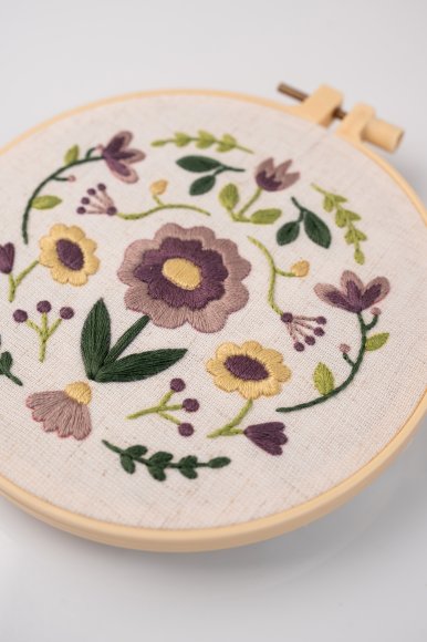 Набор для вышивания Ø160 мм «Цветочная симметрия»: Фото