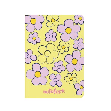 Dotted notebook Floral lemon: photo - ORNER