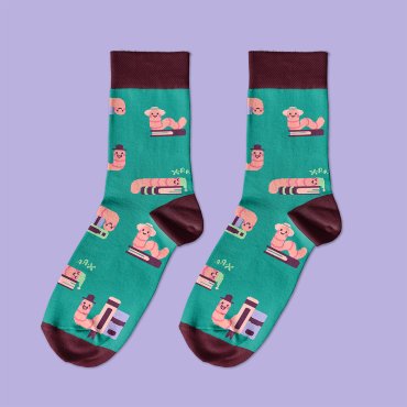 Socks Book Aesthetics green: photo 2 - ORNER