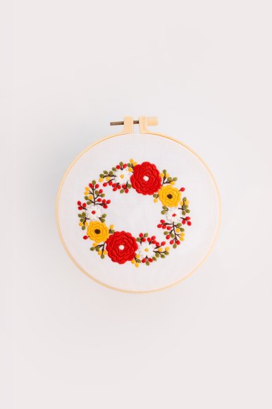 Набор для вышивания Ø160 мм «Осенние цветы»: Фото