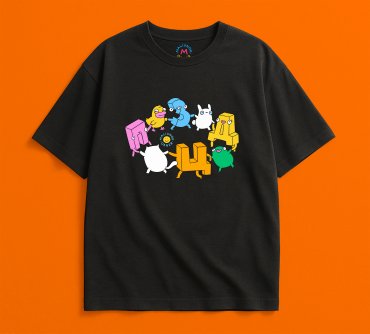 Футболка оверсайз ORNER х Maliunok «Азбука украинцев» черная: фото 2 - ORNER