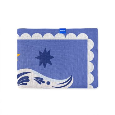 Плед «Птицы на звездном небе» голубой: Фото - ORNER