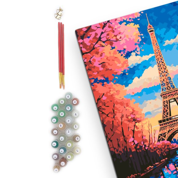 Painting by numbers "Eiffel Tower": Photo