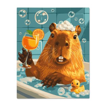 Painting by numbers Capybara: photo - ORNER