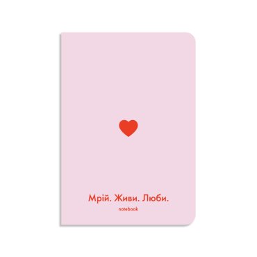 Dream. Live. Love plaid notebook pink: photo - ORNER