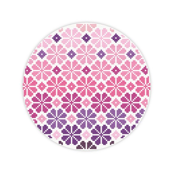 Embroidery kit Ø160 mm ORNER x Diva Olivka "Ornament. Purple flowers": Photo