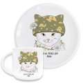 Тарелка и чашка ORNER «Кошка-защитница»: Фото