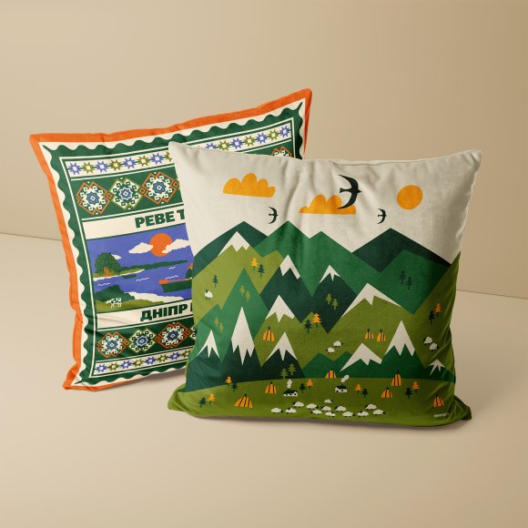 Подушка «Українські гори»: Фото