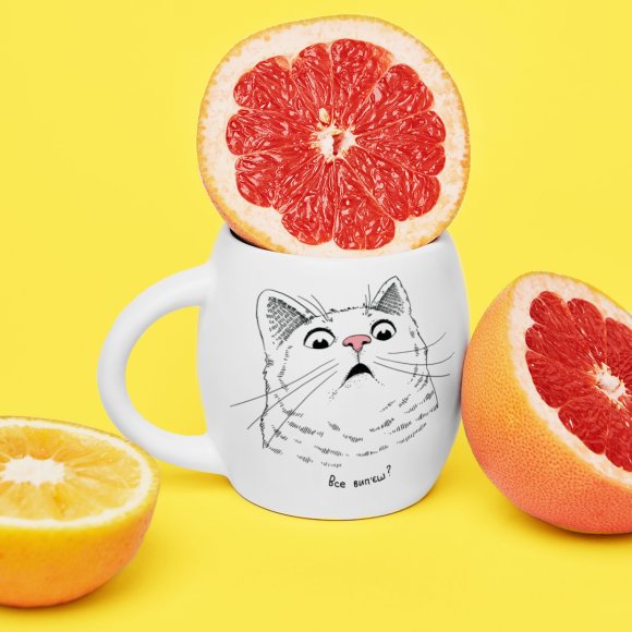 Чашка «Удивлённый кот»: Фото