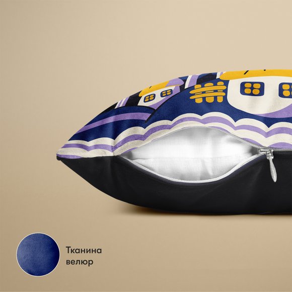 Подушка «Колискова» синя: Фото