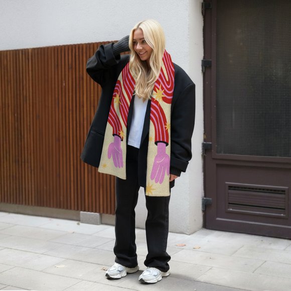 Scarf "Come, I'll hug you" light: Photo