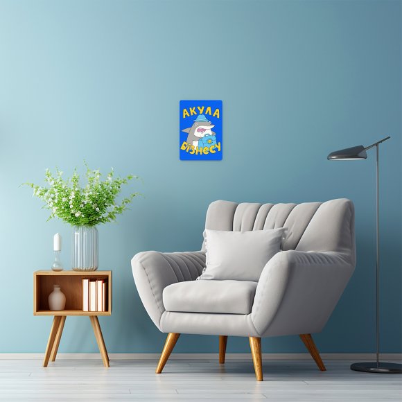 Деревянный постер ORNER х MALIUNOK «Акула бизнеса»: Фото