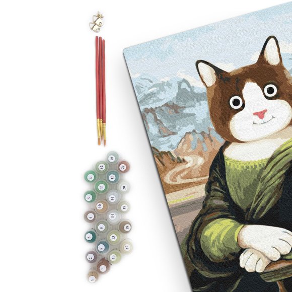 Картина по номерам ORNER x InnaRuda «Кото Лиза»: Фото