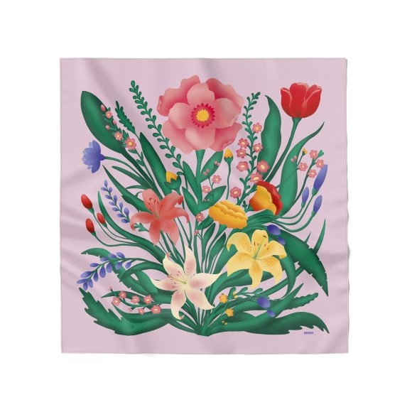 Scarf "Spring Bouquet" pink: Photo