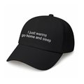 Cap "I just wanna go home and sleep" black: Photo