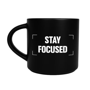 Чашка «Stay focused» чорна: фото - ORNER