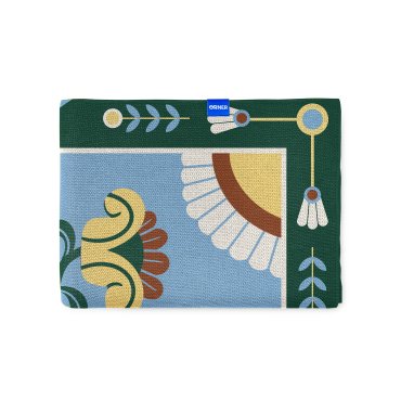 Плед «Дерево рода» голубой: Фото - ORNER