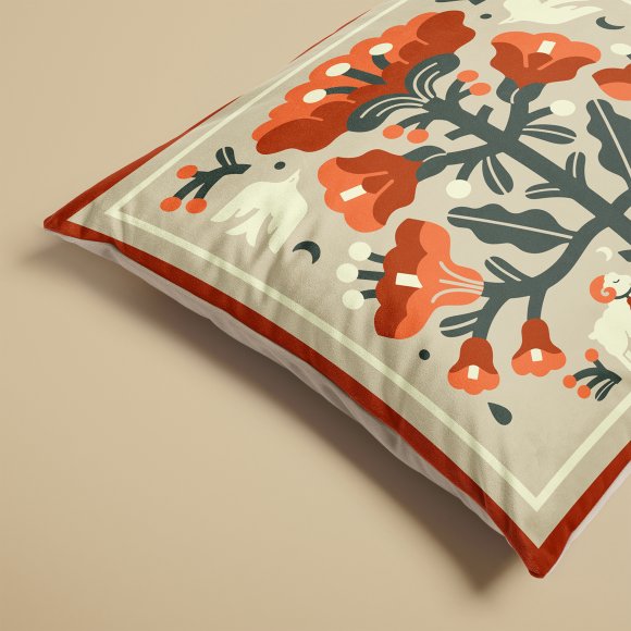 Подушка «Вічне дерево життя» світла: Фото