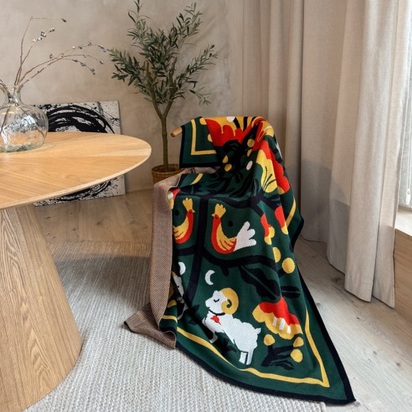 Blanket "Eternal Tree of Life" green: Photo