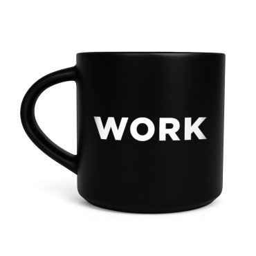 Чашка «Work» черная: фото - ORNER