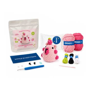 Crochet kit Strawberry capybara: photo - ORNER