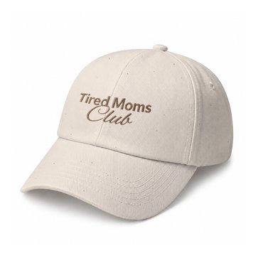Кепка «Tired Moms Club» бежевая: фото - ORNER