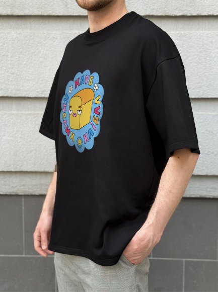 Oversized T-shirt ORNER x Maliunok "Club" black: Photo