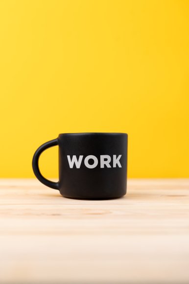 Чашка «Work» черная: Фото