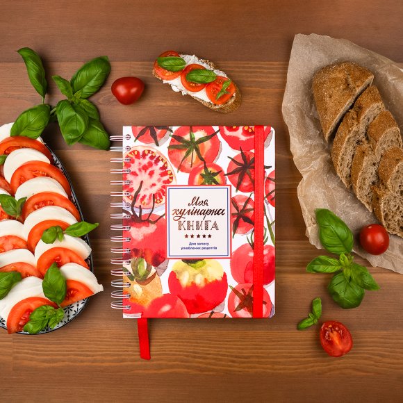 Кулинарная книга ORNER для записи рецептов красная: Фото