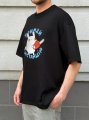 Oversized T-shirt ORNER x Maliunok “Keep Your Distance” black: Photo 5