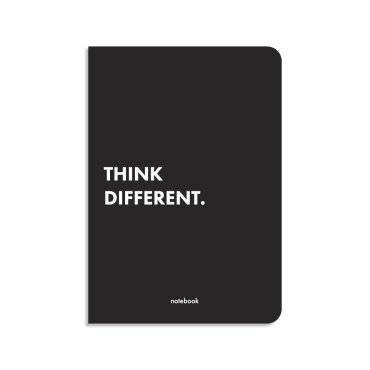 Блокнот в клетку Think Different черный: фото - ORNER