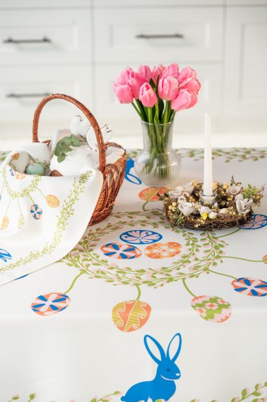 Tablecloth "Easter Meadow" light 130x170: Photo