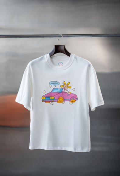 Футболка оверсайз ORNER х Maliunok «Вывезу» молочная: Фото