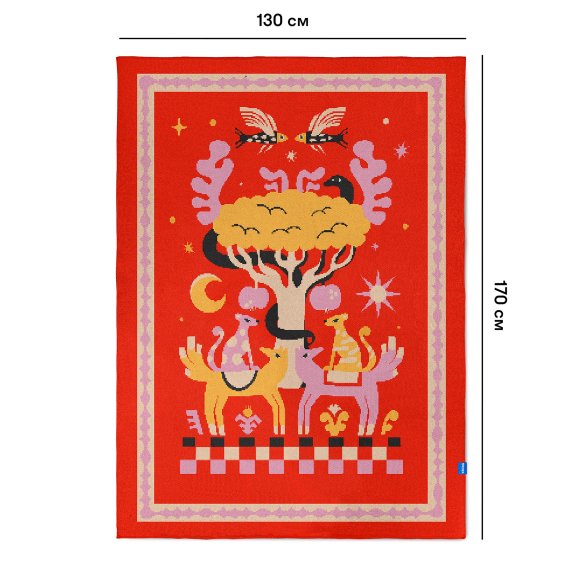 Плед «Дивосвіт» червоний: Фото