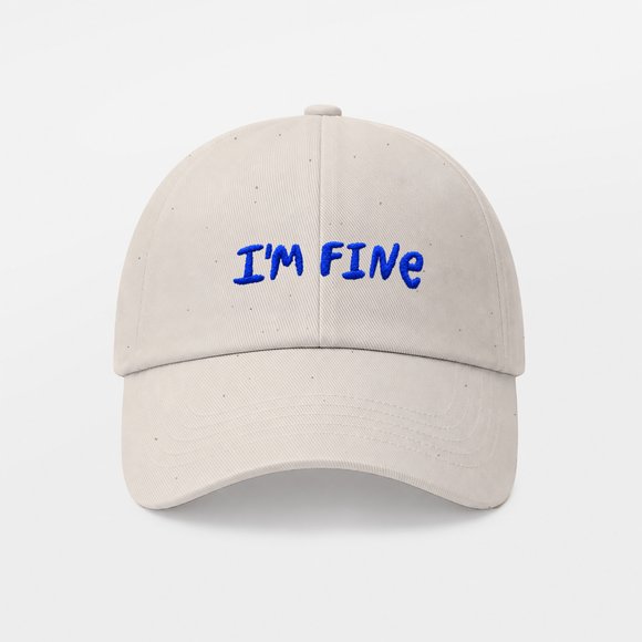 Cap "I’m fine" beige: Photo