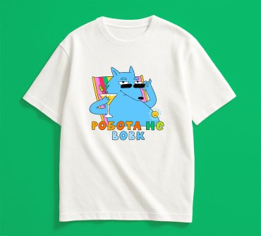 Oversized T-shirt ORNER x Maliunok “Work’s Not a Wolf” dairy: photo 2 - ORNER