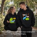 Oversized hoodie ORNER x MALIUNOK "Don’t worry" black: Photo 8