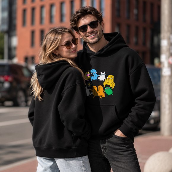 Oversized hoodie ORNER x MALIUNOK "Ukrainian ABC" black: Photo