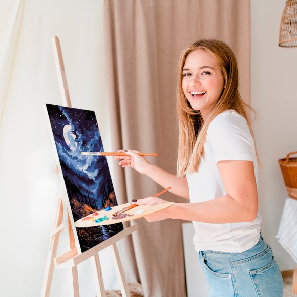 Картина по номерам «Ночной лес»: Фото