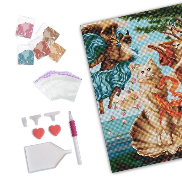 Алмазная мозаика «Кошачья Венера»: Фото