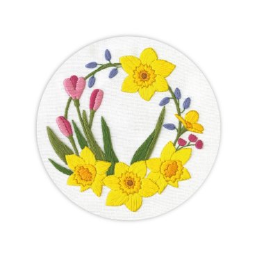 Набор для вышивания Ø160 мм «Венок из нарциссов»: фото - ORNER