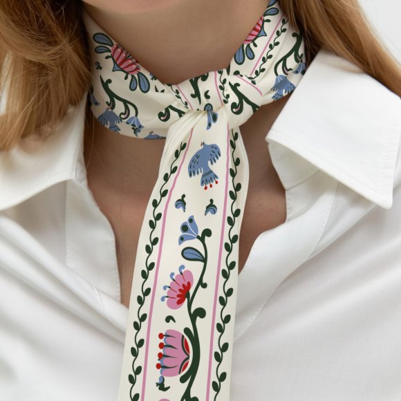 Twilly Scarf "World Tree" milk: Photo