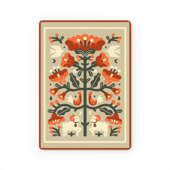 Wooden poster “Eternal tree of life” light: Photo