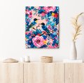 Painting by numbers "Birds in flowers": Photo 4